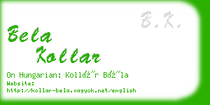bela kollar business card